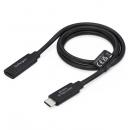 StarTech.com USB440GCMCF2F USB4延長ケーブル/60cm/オス-メス/240W PD/EPR/8K 60Hz/DP 2.1/TB4互換 ブラック