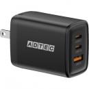 ADTEC APD-V065SAC2-BK Power Delivery対応 GaN AC充電器/65W/USB Type-A 1ポート/Type-C 2ポート/ブラック