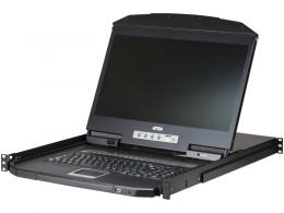 ATEN CL3108NXJJS PS/2-USB対応 8ポートVGA シングルスライド ワイドスクリーンLCD KVMドロワー（ショートラック対応）/ショートレール