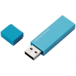 ELECOM MF-MSU2B16GBU USBメモリー/USB2.0対応/セキュリティ機能対応/16GB/ブルー