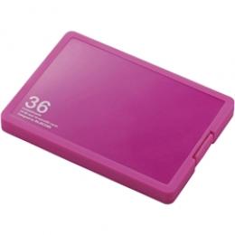 ELECOM CMC-SDCPP36PN メモリカードケース/インデックス台紙付き/SD18枚+microSD18枚収納/ピンク
