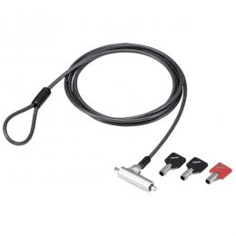 ELECOM ESL-704M セキュリティワイヤー/マルチスロット対応(3×7mm・2.5×6mm・3.2×4.5mm)/シリンダー錠/マスターキー仕様/アジャストツール付き