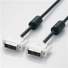 ELECOM CAC-DVSL10BK DVIシングルリンクケーブル 1.0m/DVI-D24pinオス-DVI-D24pinオス(ブラック)