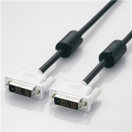 ELECOM CAC-DVSL20BK DVIシングルリンクケーブル 2.0m/DVI-D19pinオス-DVI-D19pinオス(ブラック)