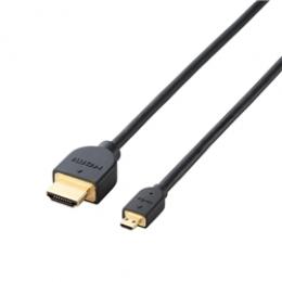 ELECOM CAC-HD14EU15BK HDMI-Microケーブル/イーサネット対応/1.5m/ブラック