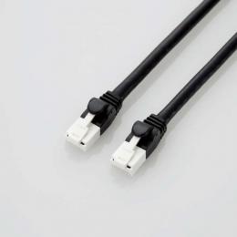 ELECOM GM-LDGPAT/BK100 LANケーブル/PS5対応/CAT6A準拠/爪折れ防止/10m/ブラック