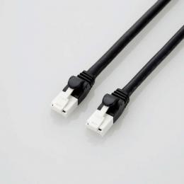 ELECOM GM-LDGPAT/BK50 LANケーブル/PS5対応/CAT6A/爪折れ防止/5.0m/ブラック