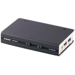 ELECOM KVM-DVHDU2 パソコン切替器/DVI対応/BOX型/2ポート