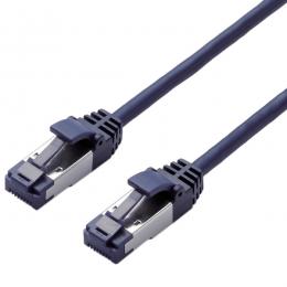 ELECOM LD-OCTST/BM30 LANケーブル/CAT8準拠/爪折れ防止/スリム/3m/ブルーメタリック