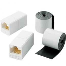 ELECOM LD-VAPFR/RJ45WP RJ中継コネクタ/CAT5E準拠/簡易防水テープ(屋外対応版)