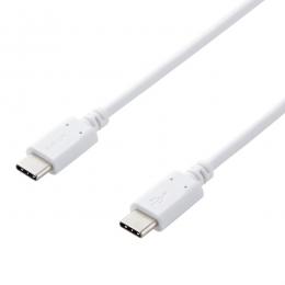 ELECOM MPA-CC05PNWH スマホ・タブレット用USBケーブル/USB(C-C)/スタンダード/USB Power Delivery対応/認証品/0.5m/ホワイト