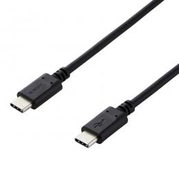 ELECOM MPA-CC15PNBK スマホ・タブレット用USBケーブル/USB(C-C)/スタンダード/USB Power Delivery対応/認証品/1.5m/ブラック