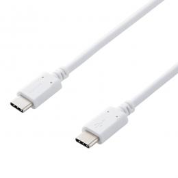 ELECOM MPA-CC15PNWH スマホ・タブレット用USBケーブル/USB(C-C)/スタンダード/USB Power Delivery対応/認証品/1.5m/ホワイト