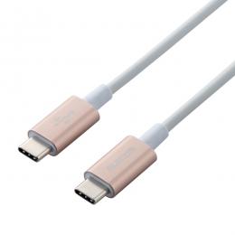 ELECOM MPA-CCPS10PNGD スマホ・タブレット用USBケーブル/USB(C-C)/準高耐久/USB Power Delivery対応/認証品/1.0m/ゴールド