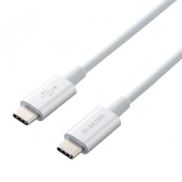 ELECOM MPA-CCPS10PNSV スマートフォン・タブレット用USBケーブル/USB(C-C)/準高耐久/Power Delivery対応/認証品/1.0m/シルバー