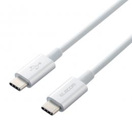 ELECOM MPA-CCPS10PNSV スマホ・タブレット用USBケーブル/USB(C-C)/準高耐久/USB Power Delivery対応/認証品/1.0m/シルバー