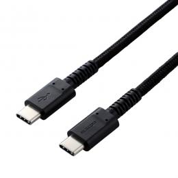 ELECOM MPA-CCS03PNBK スマホ・タブレット用USBケーブル/USB(C-C)/高耐久/USB Power Delivery対応/認証品/0.3m/ブラック