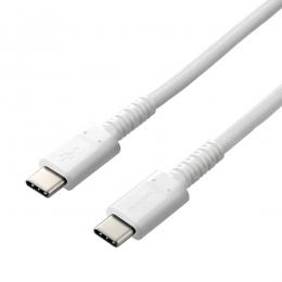 ELECOM MPA-CCS03PNWH スマートフォン・タブレット用USBケーブル/USB(C-C)/高耐久/Power Delivery対応/認証品/0.3m/ホワイト