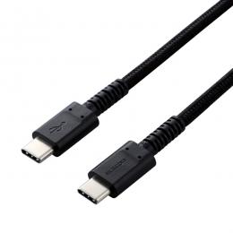 ELECOM MPA-CCS20PNBK スマホ・タブレット用USBケーブル/USB(C-C)/高耐久/USB Power Delivery対応/認証品/2.0m/ブラック