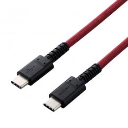ELECOM MPA-CCS20PNRD スマホ・タブレット用USBケーブル/USB(C-C)/高耐久/USB Power Delivery対応/認証品/2.0m/レッド