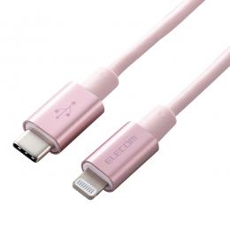 ELECOM MPA-CLPS10PN USB-C to Lightningケーブル/準高耐久/1.0m/ピンク