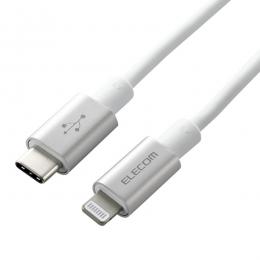 ELECOM MPA-CLPS10SV USB-C to Lightningケーブル/準高耐久/1.0m/シルバー