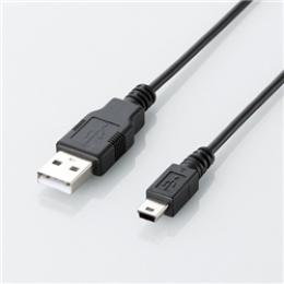 ELECOM U2C-JM05BK エコUSB2.0ケーブル/A-miniBタイプ/エコ/0.5m/ブラック