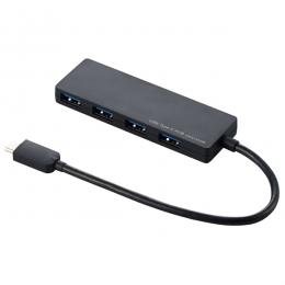 ELECOM U3HC-A429BBK USB3.1(Gen1)HUB/Type-C/Aメス4ポート/バスパワー/15cmケーブル/ブラック