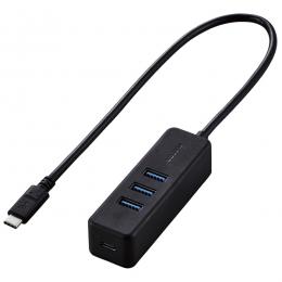 ELECOM U3HC-T431P5BK USB Type C ハブ/USB3.1(Gen1)/USB-Aメス3ポート/USB Power Delivery対応Type-C1ポート/ケーブル30cm/ブラック