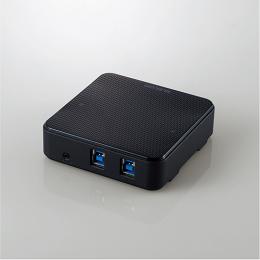 ELECOM U3SW-T2 USB切替器/USB3.0/PC側2ポート/接続機器4ポート/手元スイッチ/ブラック