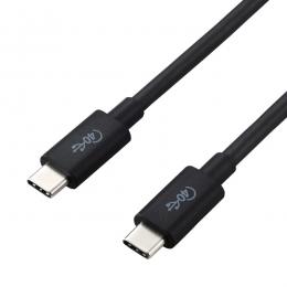 ELECOM USB4-CC5P08BK USB4ケーブル/C-Cタイプ/認証品/PD対応/40Gbps/0.8m/ブラック