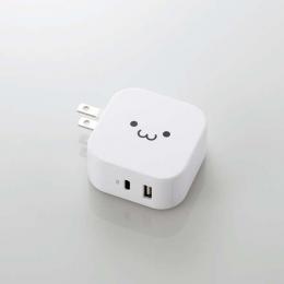 ELECOM MPA-ACCP20WF AC充電器/スマホ・タブレット用/USB Power Delivery準拠/20W+12W/USB-C1ポート/USB-A1ポート/ホワイトフェイス