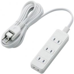 ELECOM T-ST02-22430WH ほこりシャッター付き電源タップ/4個口/3m/ホワイト