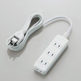 ELECOM T-ST02N-2420WH シャッタータップ/4個口/2m/ホワイト