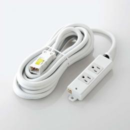 ELECOM T-WHRM3250NN/RS 法人用タップ/ハーネスタップ/2口/抜けどめなし/5m