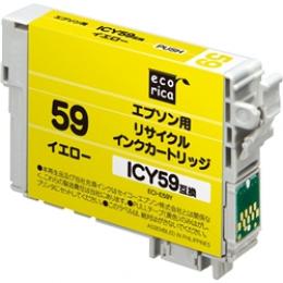 ELECOM ECI-E59Y エコリカ リサイクルインクカートリッジ/エプソン ICY59/イエロー(顔料)