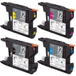 ELECOM PLE-BR124P プレジール brother LC12-4PK互換(お買得4色パック)対応 汎用インクカートリッジ