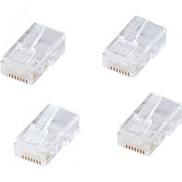 サンワサプライ ADT-RJ45-100LN RJ-45コネクタ（CAT5e単線用・100個入り）