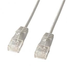 サンワサプライ KB-SL6-10 カテゴリ6準拠極細LANケーブル（10m・ライトグレー）