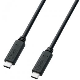 サンワサプライ KU31-CCP310 USB3.1 Gen2 Type C PD対応ケーブル（1m・ブラック）