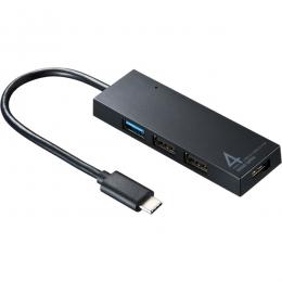 サンワサプライ USB-3TCH7BK USB Type C コンボハブ（4ポート・ブラック）