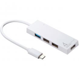 サンワサプライ USB-3TCH7W USB Type C コンボハブ（4ポート・ホワイト）