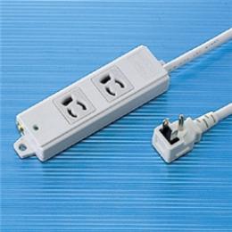 サンワサプライ TAP-K2L-3 工事物件タップ（3P・2個口・3m）