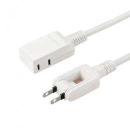 サンワサプライ TAP-M605W マイクロ電源タップ（収納式スイングプラグ・2個口・0.5m・ホワイト）
