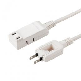 サンワサプライ TAP-M705W マイクロ電源タップ（収納式スイングプラグ・3個口・0.5m・ホワイト）