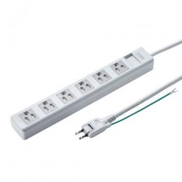 サンワサプライ TAP-SH3650MG 3P・6個口オートシャッター付き電源タップ（マグネット付き・5m）