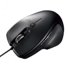 サンワサプライ MA-BLC180BK 有線Type-CブルーLEDマウス（5ボタン・ブラック）