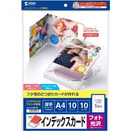 サンワサプライ JP-INDGK2N フォト光沢CD・DVDケースカード（見開き）