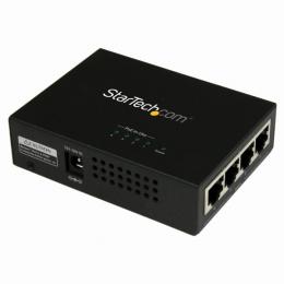 StarTech.com POEINJ4G 4ポートギガビット対応PoEインジェクタ (ミッドスパン) IEEE 802.3at/af準拠PoE給電アダプタ 1ポートあたり30.8W出力 プラグアンドプレイ対応