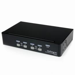 StarTech.com SV431USB プロ仕様 4ポートシングルVGAディスプレイ対応USB接続KVMスイッチ / PCパソコンCPU切替器 4ポートUSBハブ内蔵